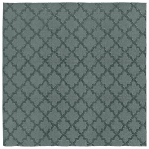 Garland Rug Quatro Sea Foam 12 ft. x 12 ft. Cut-loop Trellis Area Rug