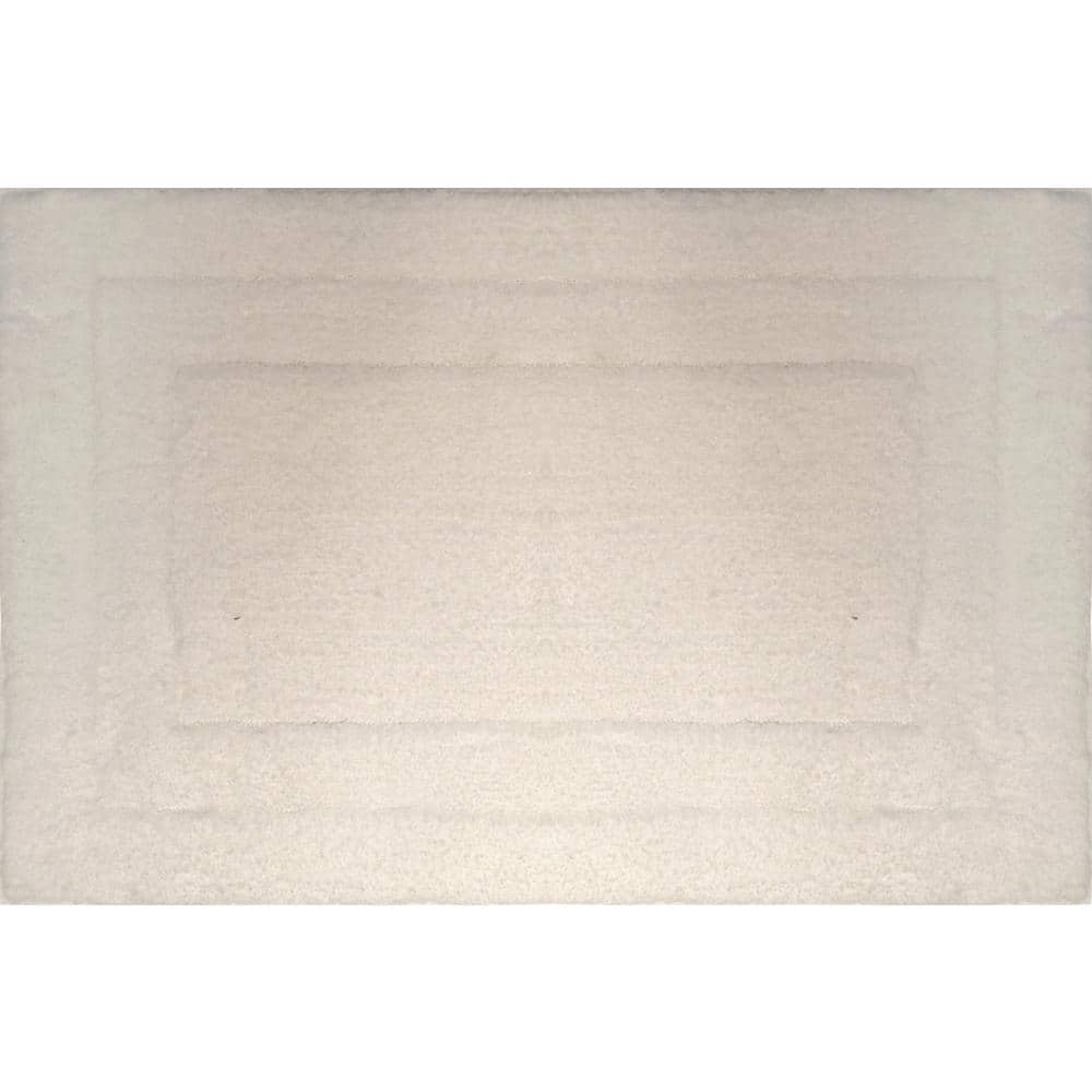 Home Dynamix Loft White 17 in. x 24 in. Microfiber Bath Mat 3LFRT105