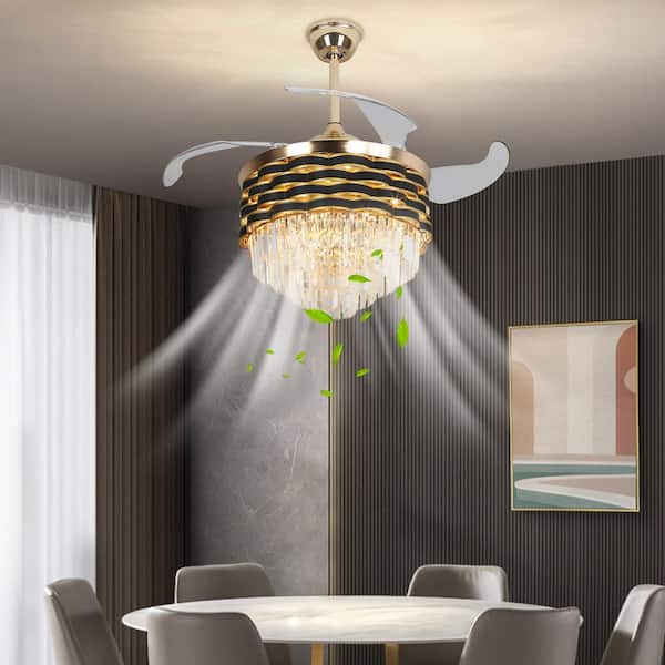 2025年最新海外 OUKANING Ceiling 6-Speed Luxury Modern Gold Indoor in. 42 ライト・ランタン
