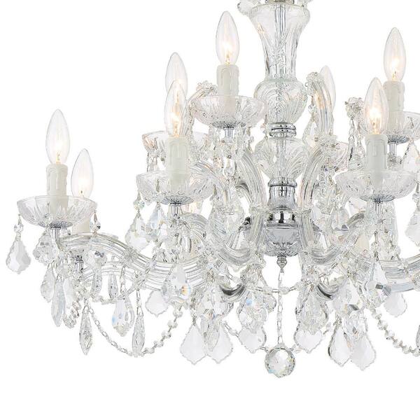 Crystorama 4405-CH-CL-MWP Crystal Five Light Mini Chandeliers from Maria Theresa collection in Chrome Nckl.finish Crystorama Lighting Group Pol 