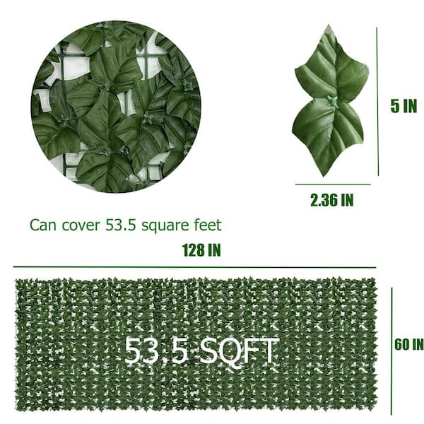 60 x 128 in. Artificial Ivy Privacy Fence Screen for Indoor and Outdoor Green Backdrop, Garden Greenery Decor (1-Pack)