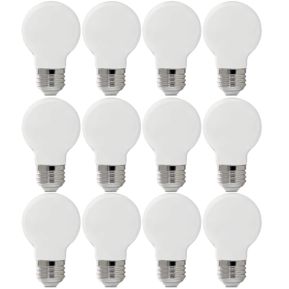 60-Watt Equivalent G16.5 Globe Dimmable Filament White Glass E26 LED Vintage Edison LIght Bulb, Soft White 2700K 12-Pack price history on PriceWatchPro