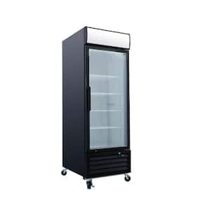 26.97 in. 19.3 cu. ft. Partial Automatic Defrost Upright Freezer in Black with LED Top Panel and Caster Wheels