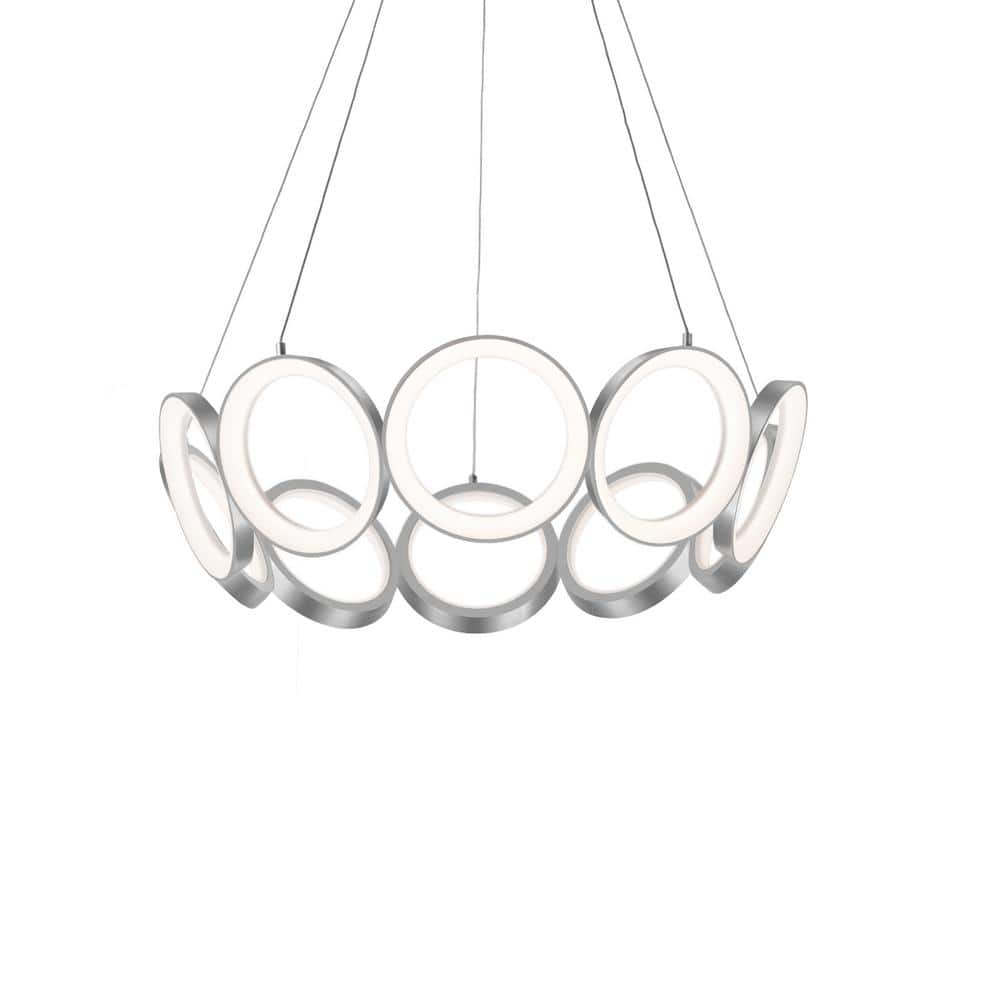 Oros Antique Brass 10-Light Dimmable LED Chandelier