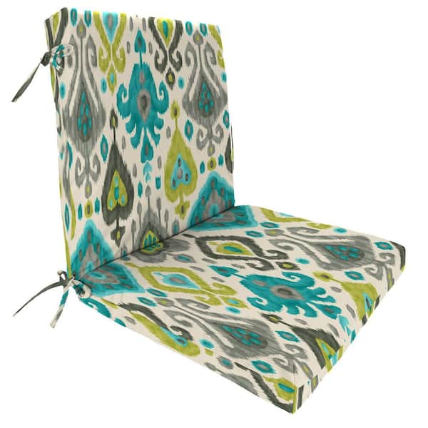 44 in. L x 22 in. W x 3 in. T Rectangular Outdoor Chair Cushion in Paso Turquoise