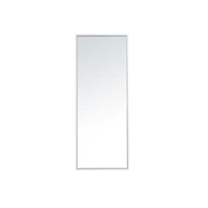 Timeless Home 14 in. W x 36 in. H x Contemporary Metal Framed Rectangle Silver Mirror