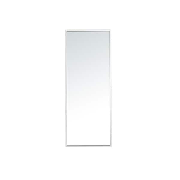 Unbranded Timeless Home 14 in. W x 36 in. H x Contemporary Metal Framed Rectangle Silver Mirror