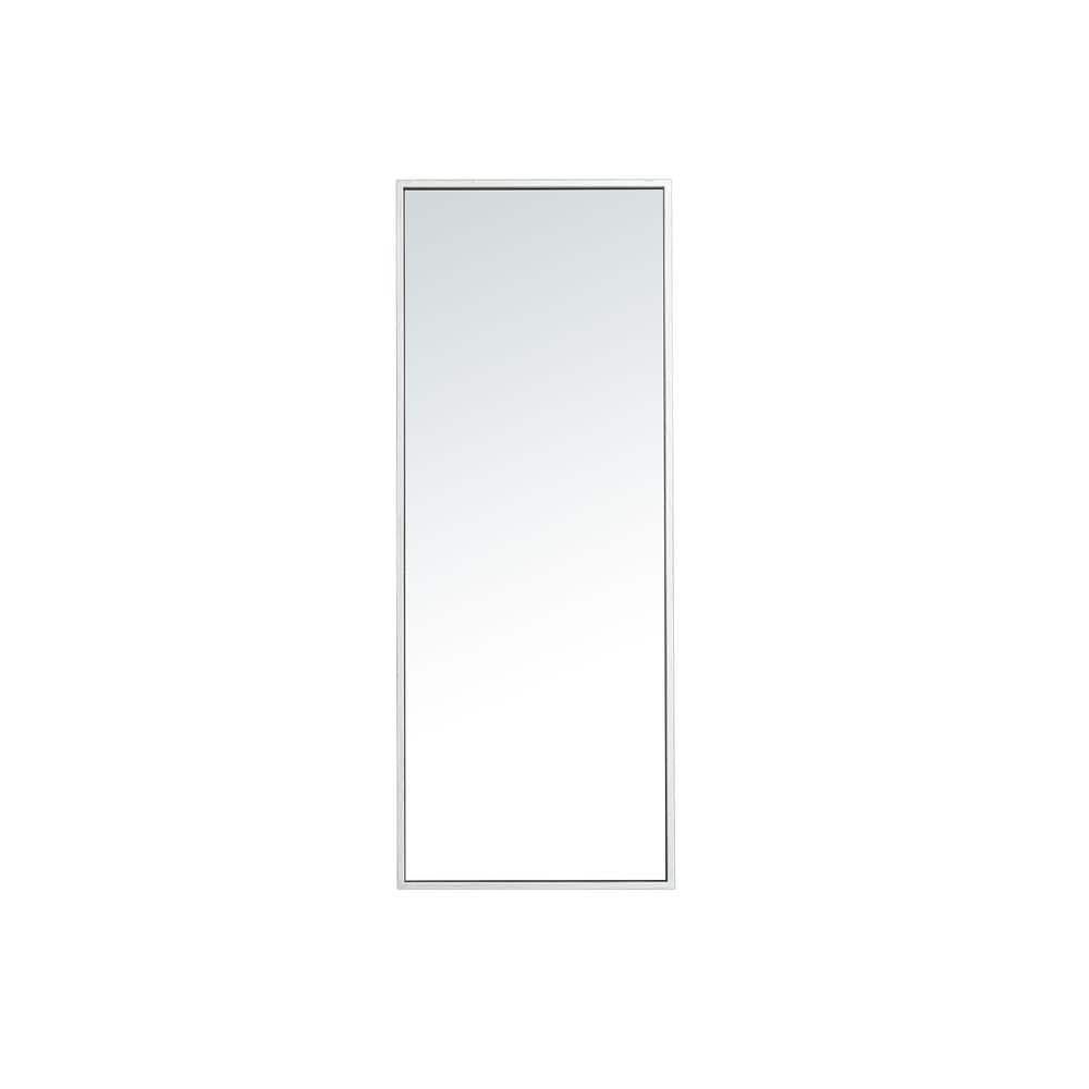 Medium Rectangle Silver Modern Mirror (36 in. H x 14 in. W)