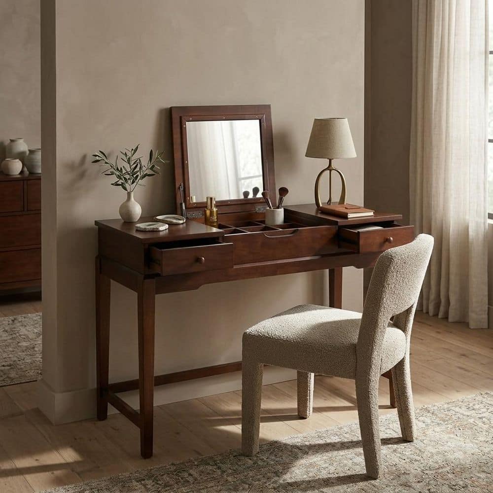 International Concepts Espresso Lift Top Vanity Table DT581-2