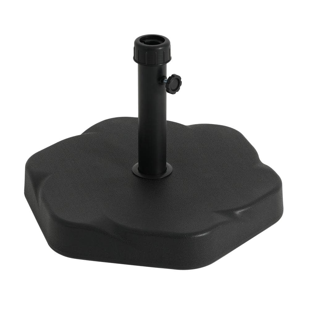 65 lbs. Hex Shape Umbrella Base In Black with resin Construction,Lightweight concrete inner price history on PriceWatchPro