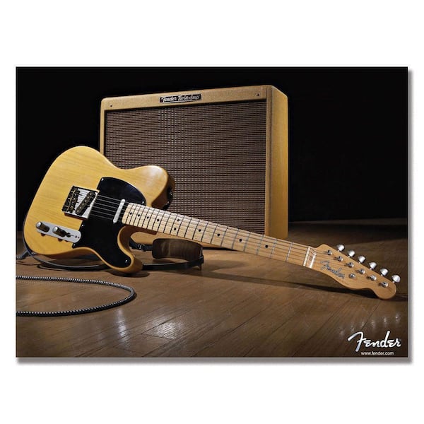 Trademark Fine Art 35 in. x 47 in. Fender Telecaster and the Blues Canvas Art