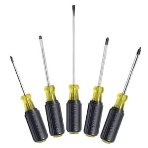 Screwdriver Set, Slotted, Phillips and Square (5-Piece)