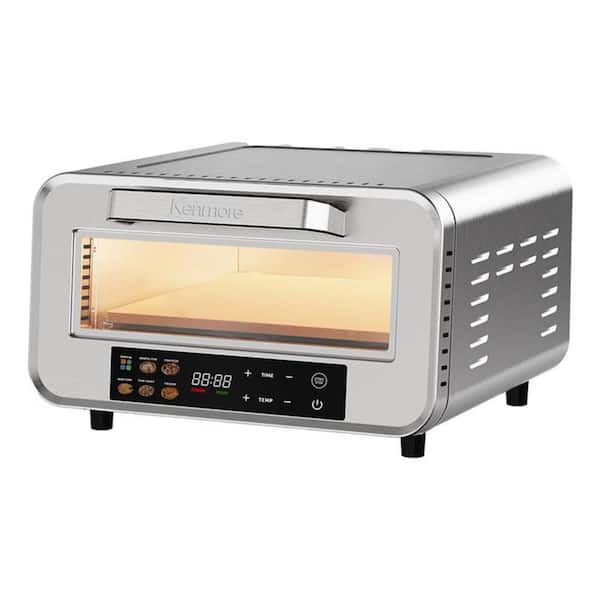 KENMORE Electric Countertop Indoor Pizza Oven 12 in. Pizza 5 1-Touch Presets 750° F Silver
