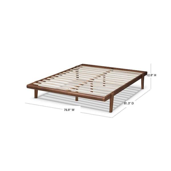 Baxton Studio Kaia Walnut King Platform Bed Frame 156 9476 HD