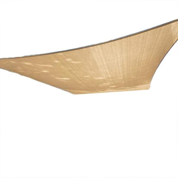 8 ft. x 10 ft. Sand Rectangle Sun Shade Sail Canopy Cover with UV Block and Permeable Design for Outdoor Patio