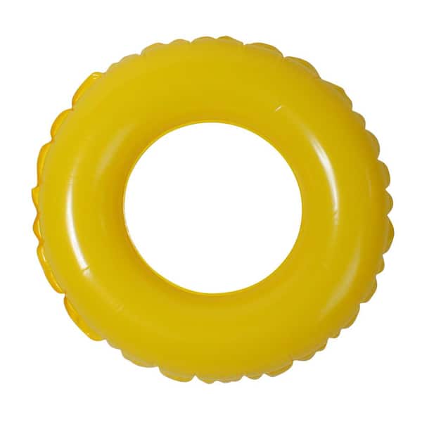 Pool Central 24 In Yellow Inflatable Inner Tube Float 32039566 The Home Depot
