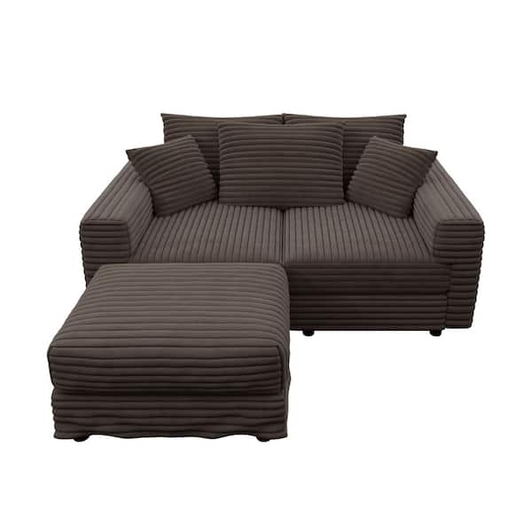 Harper & Bright Designs 82.7 in. Modern Corduroy Modular Sofa