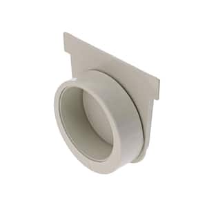 5 in. Pro Series Channel Drain End Cap/Outlet, Deep Profile, Connects to 3 in. Pipe, 4 in. Fittings, Lt. Gray Plastic