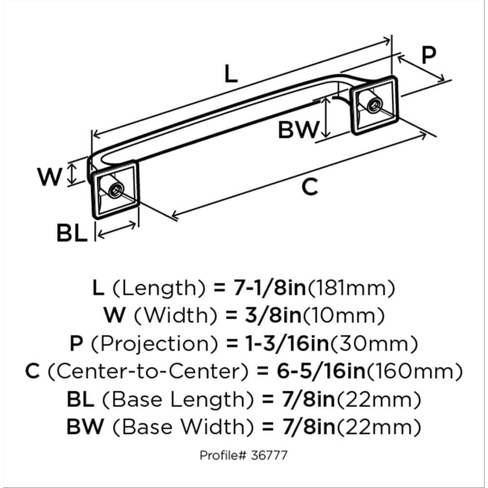 Satin Nickel 7-Inch Traditional Cabinet Bar Pull