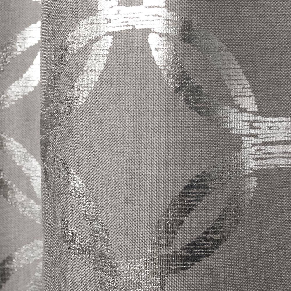 Black Pearl Light-Filtering Polyester Grommet Window Panels