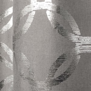 Modo Black Pearl Ogee Light Filtering Grommet Top Curtain, 54 in. W x 84 in. L (Set of 2)
