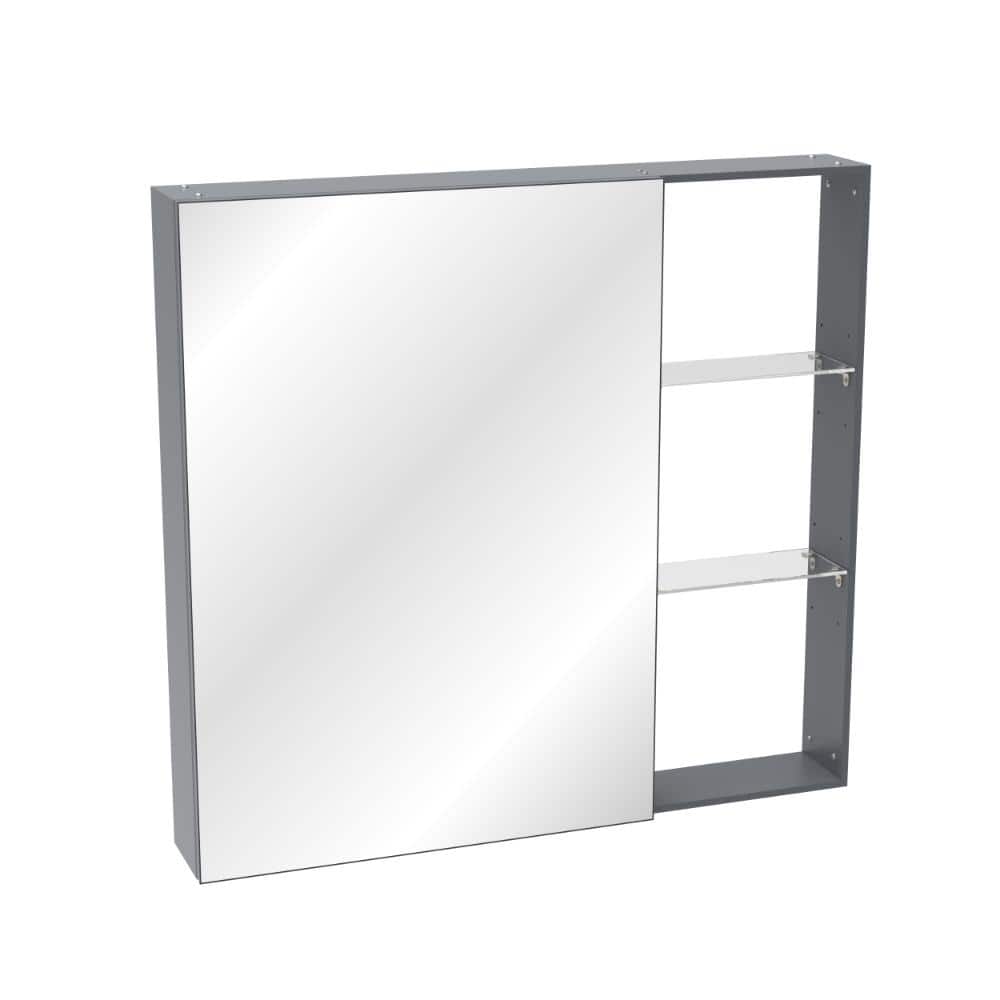 30 in. W x 28 in. H Rectangular Aluminum Medicine Cabinet with Mirror price history on PriceWatchPro
