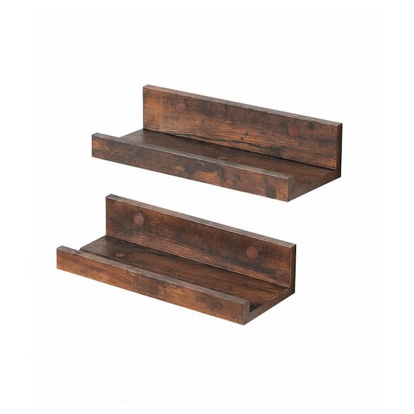 4 in. x 28 in. x 4.75 in. Walnut Solid Wood Nursery Floating