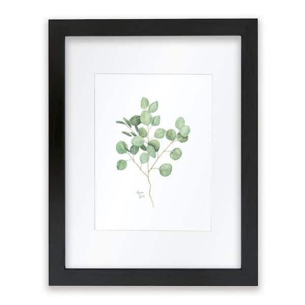 Unbranded Nature's Lace 1 "Silver Dollar Eucalyptus" by Alyssa Lewis Individual Black Framed Nature Art Print 14 in. x 11 in.