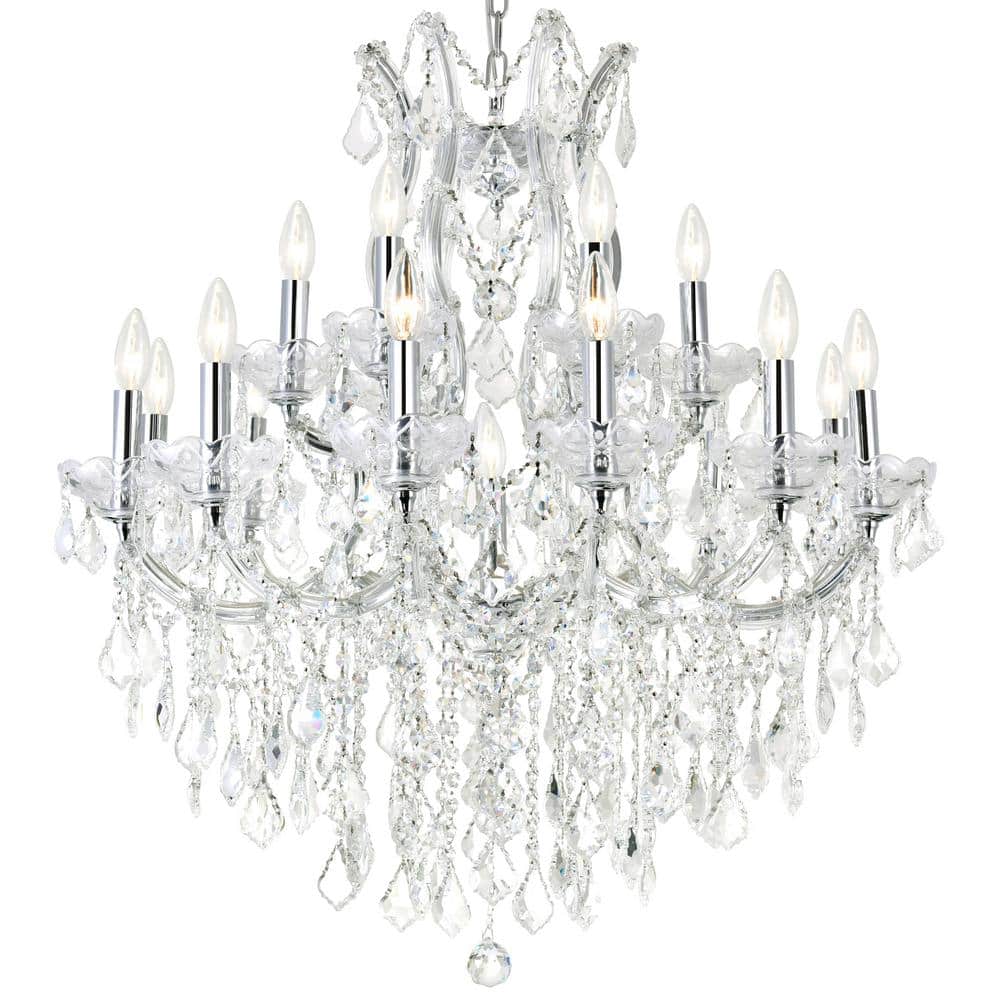 Maria Theresa 19-Light Chrome Crystal Chandelier