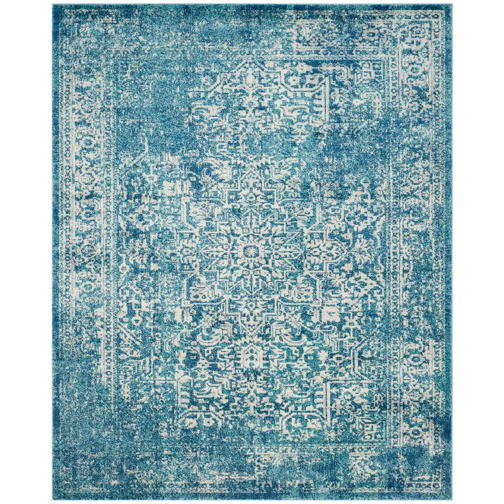 Evoke Blue/Ivory 10 ft. x 14 ft. Border Area Rug price history on PriceWatchPro