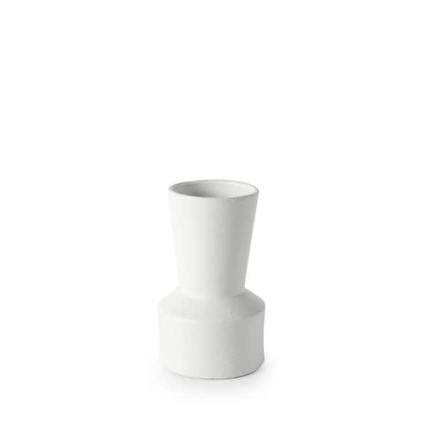 Mercana Lafarge 9.4 H Small White Ceramic Vase