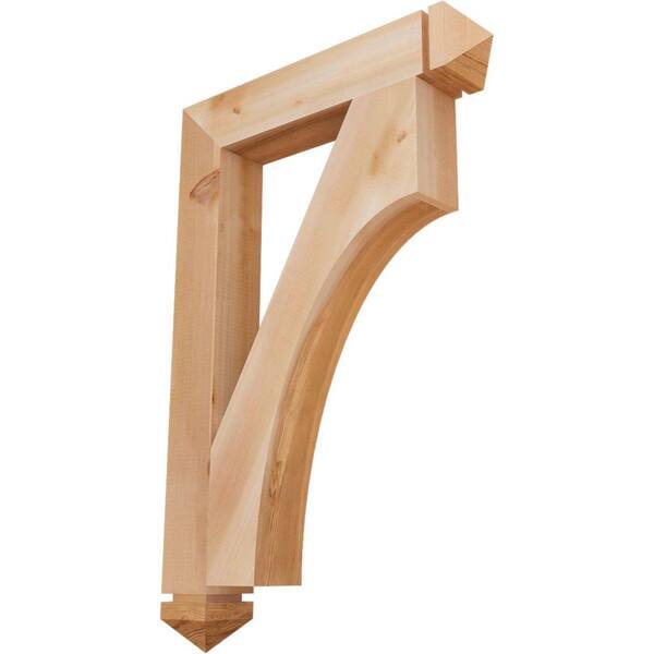 Ekena Millwork 3.5 in. x 36 in. x 24 in. Western Red Cedar Westlake Arts and Crafts Smooth Bracket