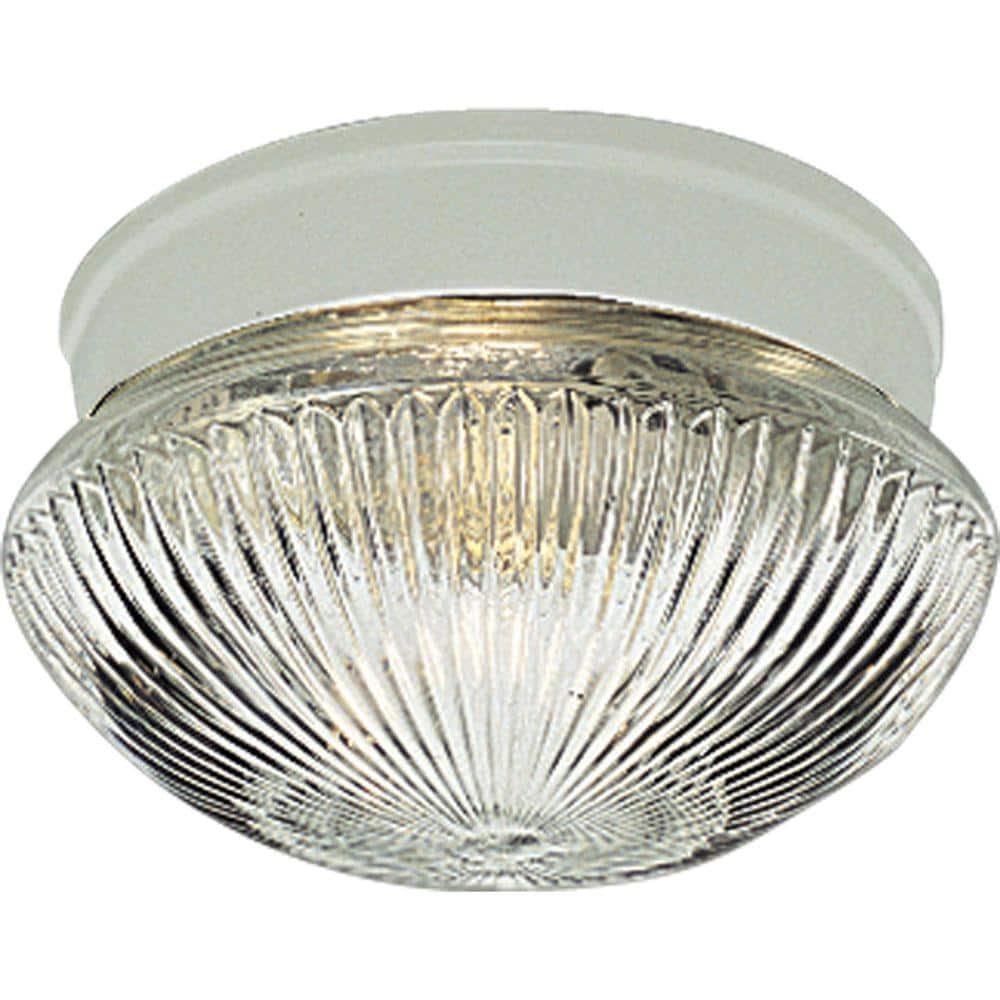 White Glass Bowl Flush Mount Ceiling Light