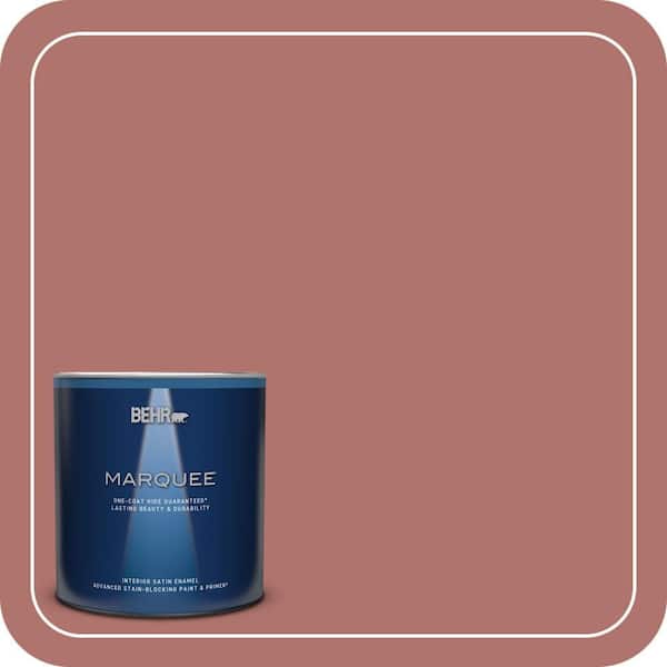 BEHR MARQUEE 1 qt. #PMD-81 Tandoori Spice Satin Enamel Interior Paint & Primer
