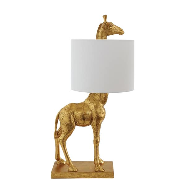 Storied Home 27.75 in. Gold Novelty Lamp with Giraffe Shape