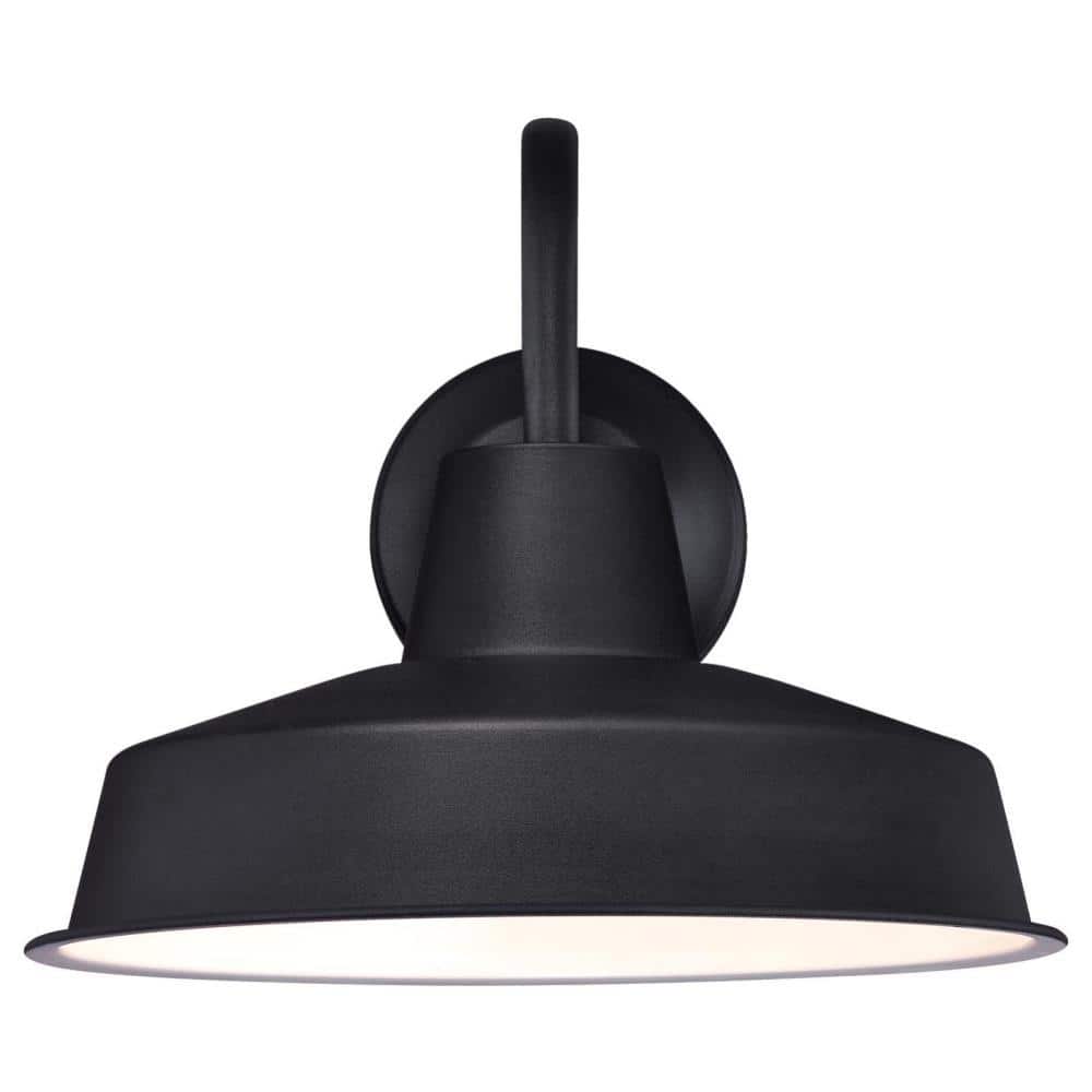 Textured Black LED Outdoor Wall Lantern Fixture