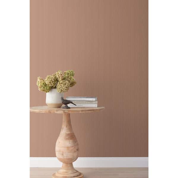 Stripes Tan Non-Pasted Wallpaper Roll (covers approx. 52 sq. ft.)