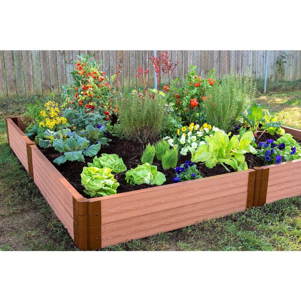 Classic Sienna Composite Raised Garden Bed 8' x 8' x 11"