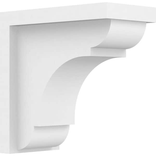Ekena Millwork 3-1/2 in. x 7 in. x 7 in. Standard Bryant Architectural Grade PVC Unfinished Bracket