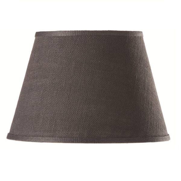Unbranded Empire 11 in. H x 18 in. W Large Charcoal Burlap Shade