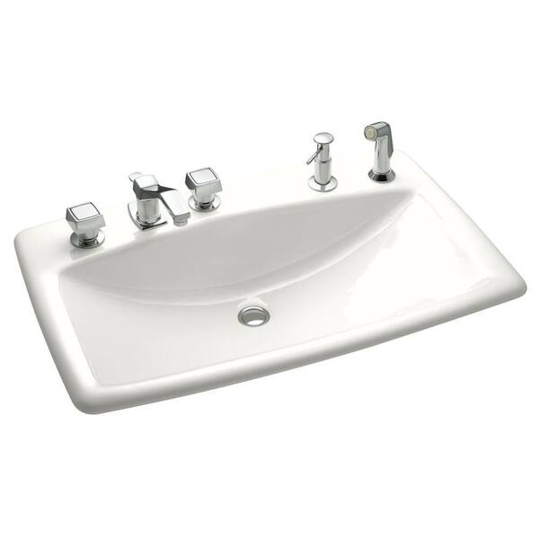 KOHLER - Man's Lav Self-Rimming Bathroom Sink in White-DISCONTINUED