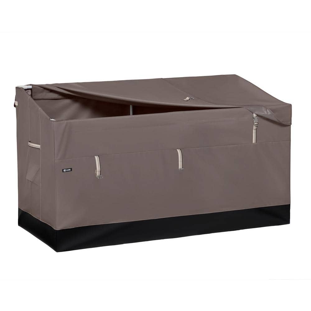 Taupe and Black 162 Gallon Weatherproof Plastic Deck Box