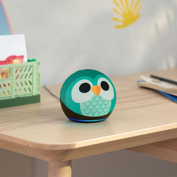 Echo Dot (5th Gen, 2022 release) Kids Designed for kids with  Parental Controls, Owl B09B9CD1YB - The Home Depot