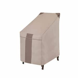 Monterey Water Resistant Outdoor Stackable Patio Chair Cover, 25.5 in. W x 35.5 in. D x 45 in. H, Beige