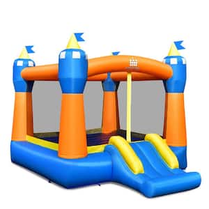 Inflatable Bounce House Kids Magic Castle with Large Jumping Area Without Blower