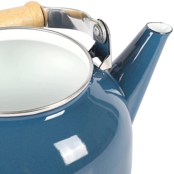 Mr. Coffee Quentin 1.5 Quart Tea Kettle With Fold Down Handle in Blue