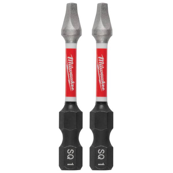 Milwaukee #2 Square Insert Bit — Heavy Duty Impact Rated, Forged Tip, Heat Treated — For Drilling & Fastening - View #12