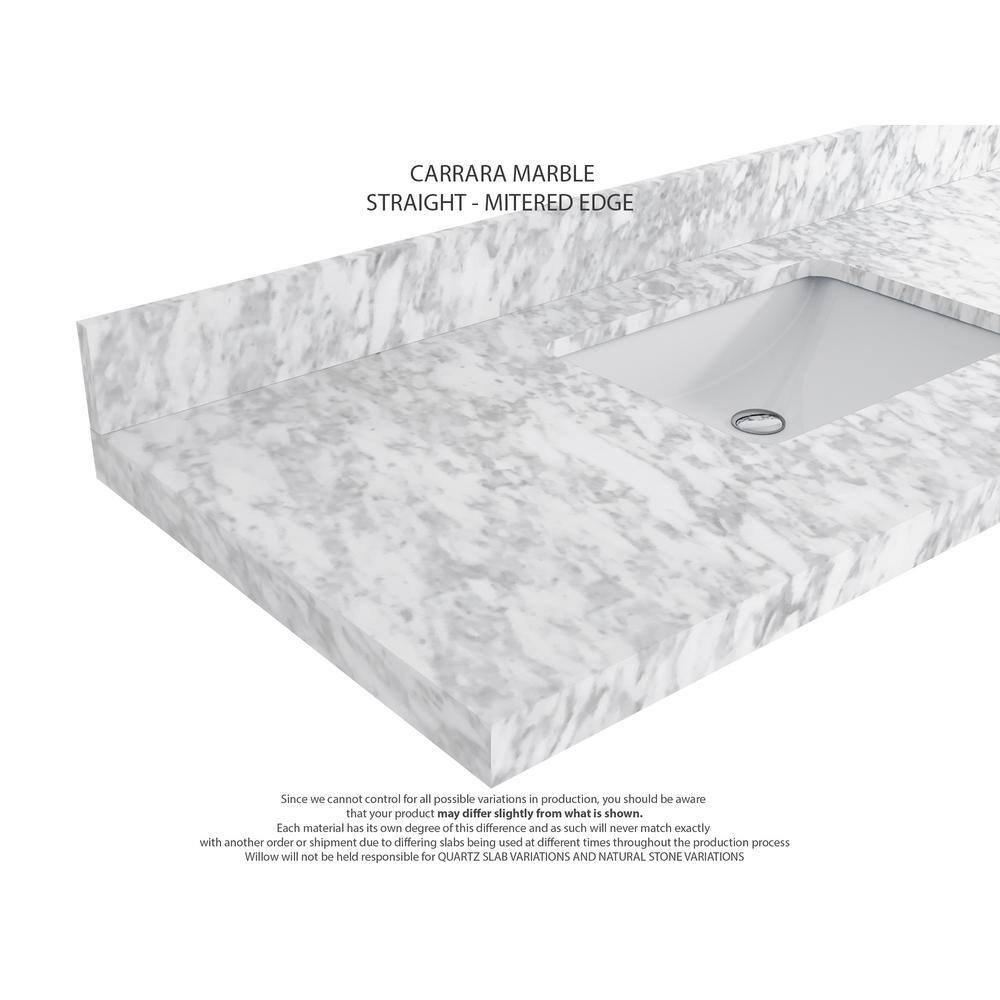 Aberdeen 72'' Light Gray Double Vanity with Marble Top