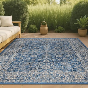 JONATHAN Y Palazzo Vine and Border Textured Weave Black/Gray