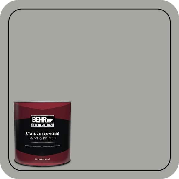 BEHR ULTRA 1 qt. #PPU24-18 Great Graphite Flat Exterior Paint & Primer